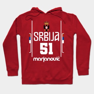 Boban Marjanovic Retro Serbia Euro Basketball Fan Art Hoodie